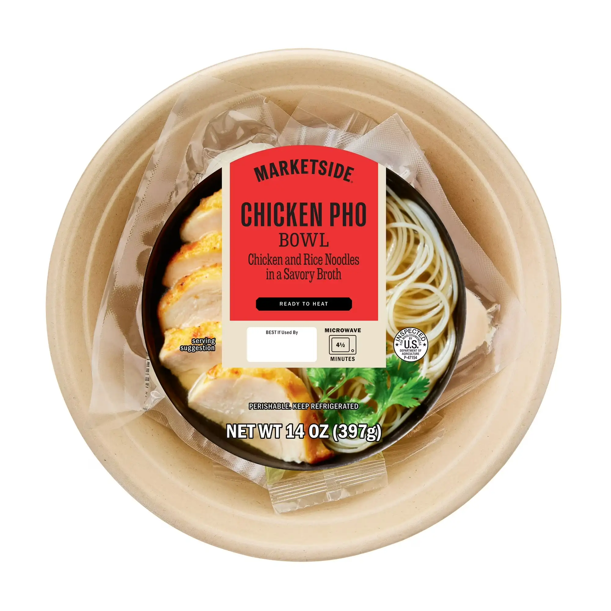 Marketside Ready to Heat Chicken Pho Bowl 14 oz (Refrigerated)