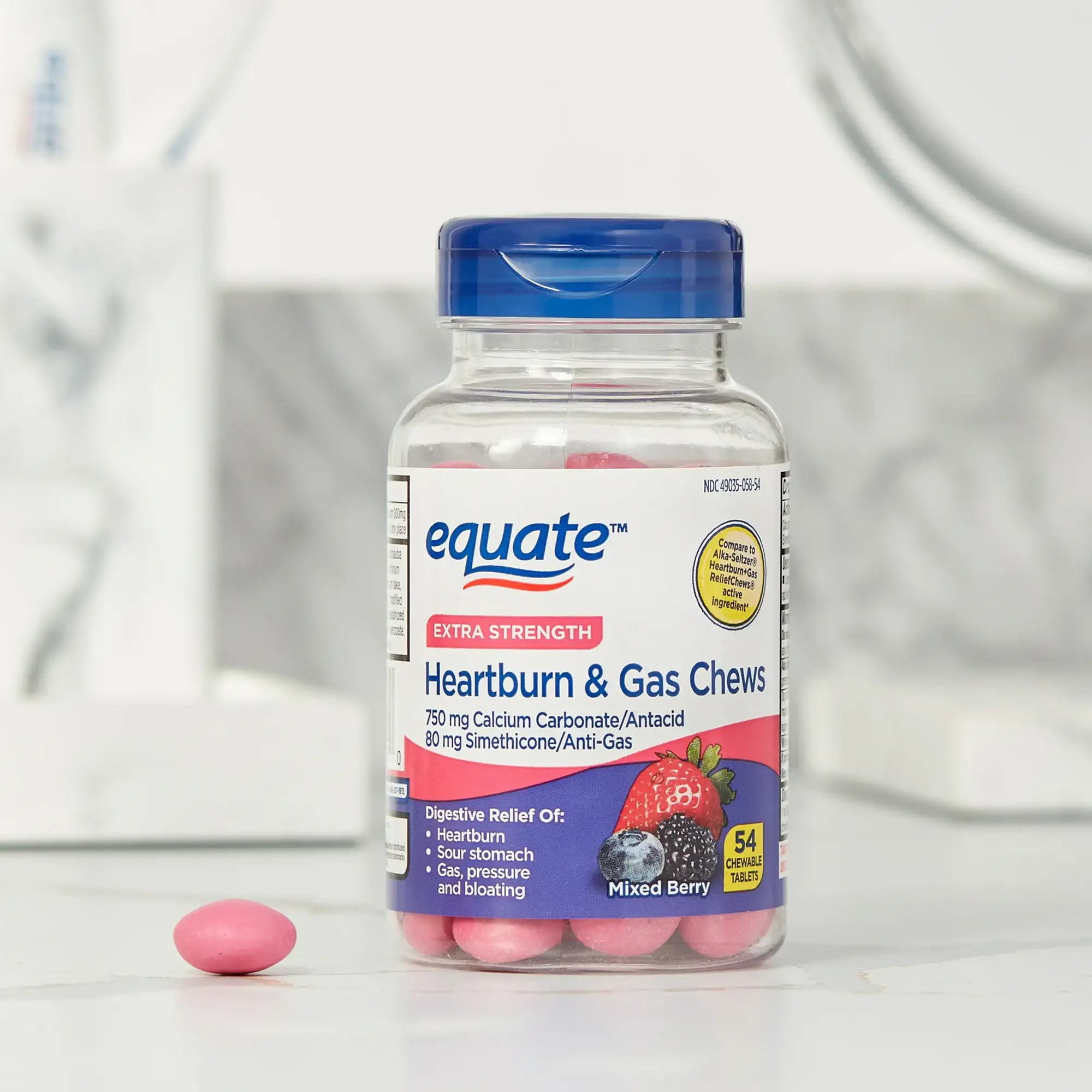 Equate Extra Strength Heartburn Relief Gas Relief Chews - Image 3